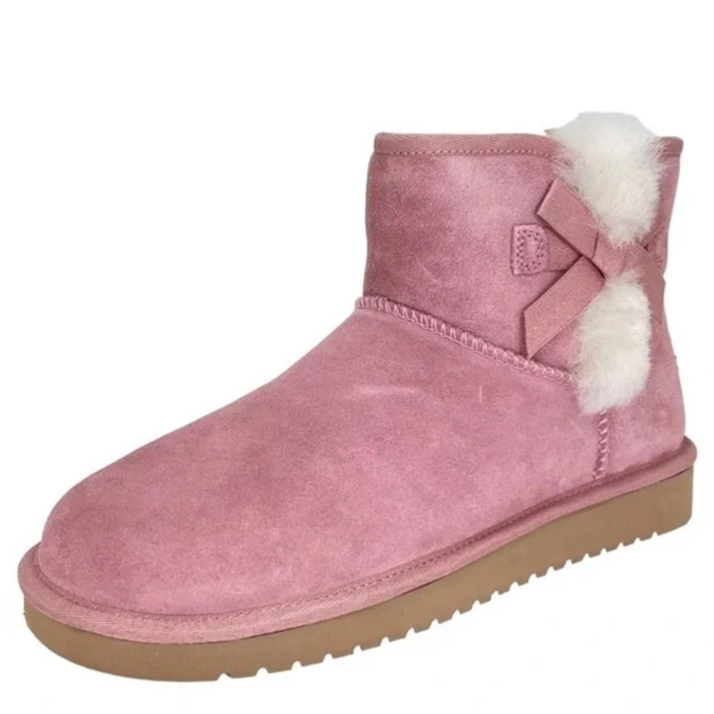 Koolaburra by UGG Victoria Soft Pink Suede Insulated Womens Ankle Boots Size 9M